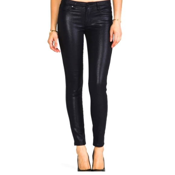 BLANKNYC sz 25 Spray On Super Skinny Jeans Coated Blackish Pink - Picture 12 of 12